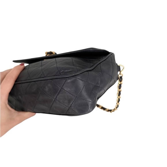 CHANEL Quilted Leather Turnlock Coco Mark Front Pocket Camera Shoulder Bag Black - Picture 8 of 14